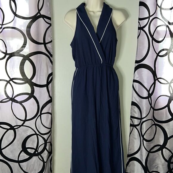 Forever 21 Contemporary Navy Blue Jumpsuit Small - Picture 2 of 14